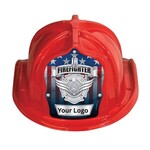 Buy Custom Imprinted Plastic Red Fire Hat with Paper Shield