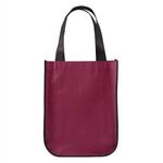 Yuma Non-Woven Curve Bottom Tote Bag - Burgundy