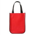 Yuma Non-Woven Curve Bottom Tote Bag - Red