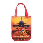 Yuma Sublimated Non-Woven Curve Bottom Tote - Red