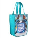 Yuma Sublimated Non-Woven Curve Bottom Tote - Teal