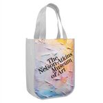 Yuma Sublimated Non-Woven Curve Bottom Tote - White