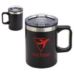 Zara 14 oz Stainless Steel/Polypropylene Mug - Medium Black