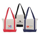 Buy Custom Full Color Zephyr Cotton Canvas Boat Tote Bag